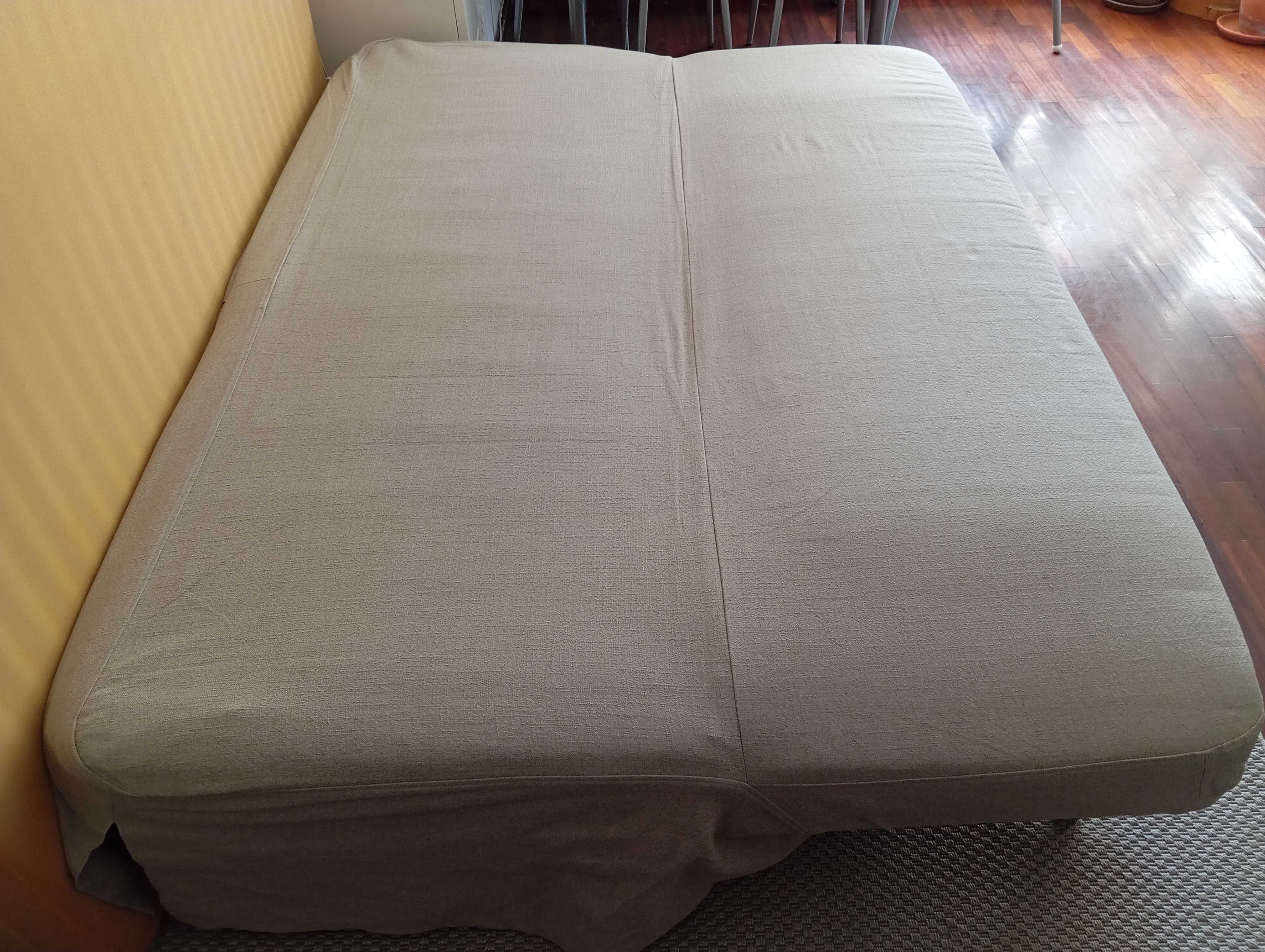 Sofá-cama IKEA NYHAMN 3 lugares bege (140x200 cm) – excelente estado