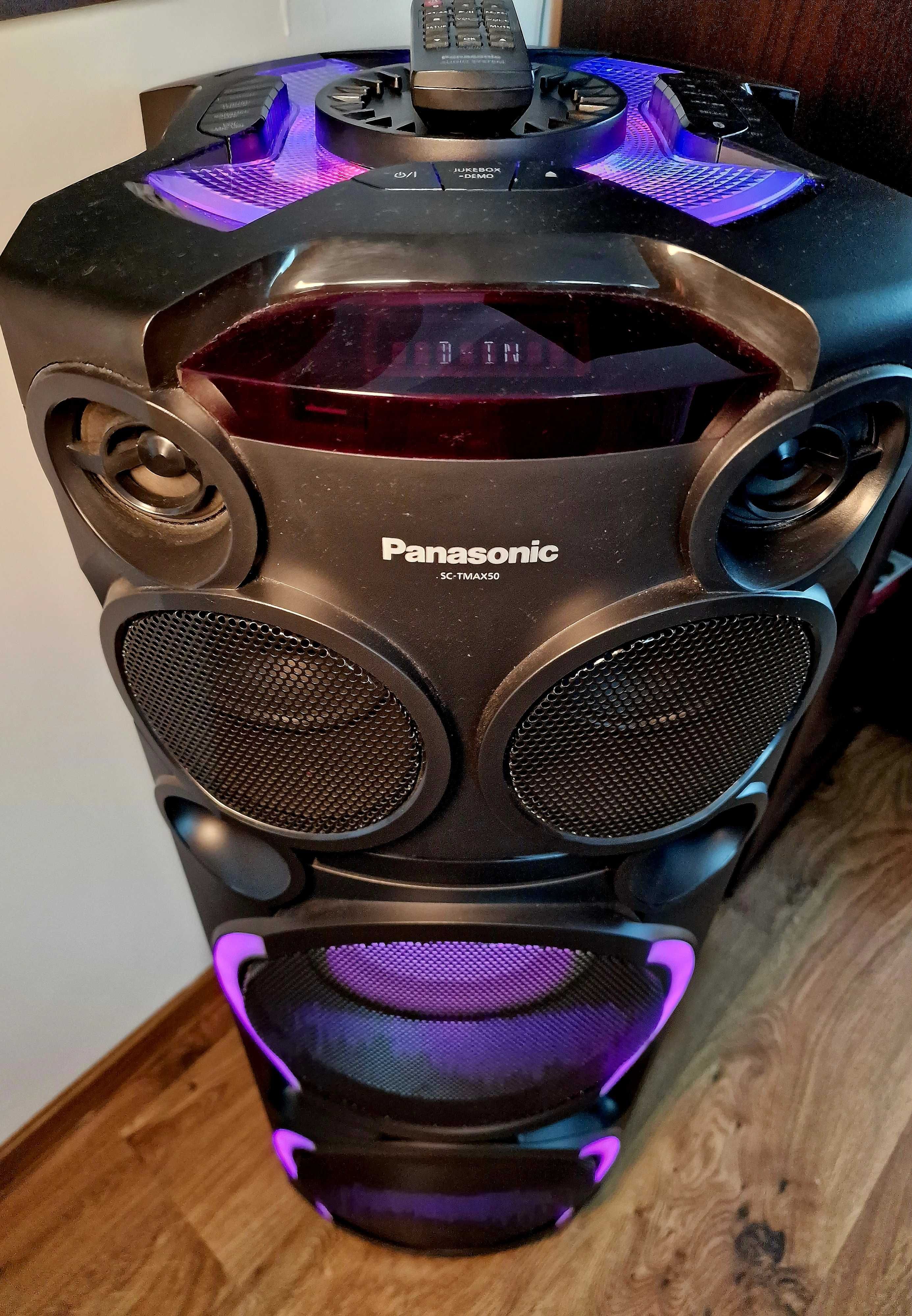 Nowy Mikrofon, Głośnik Karaoke Panasonic SC-TMAX50E-K 2000 W, pilot