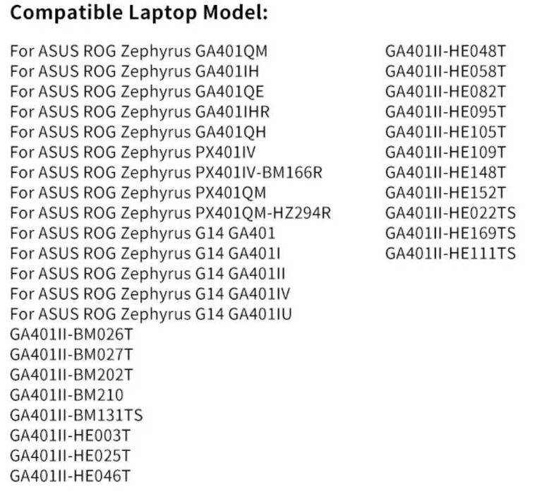 Аккумулятор батарея C41N1908 для Asus RoG Zephyrus G14 GA401 15.4V