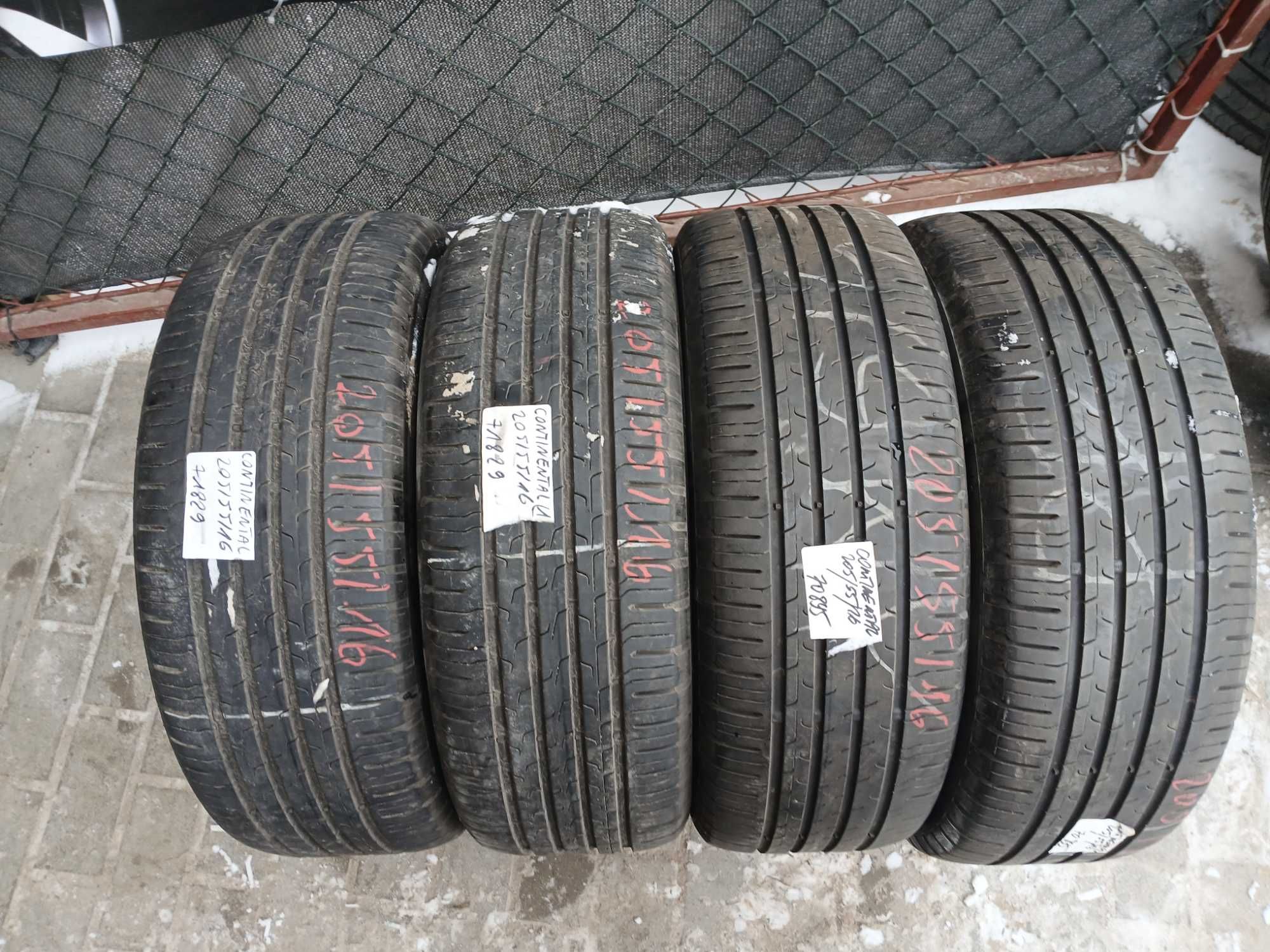 4x używane opony letnie 205/55 R16 Continental Montaż GWARANCJA