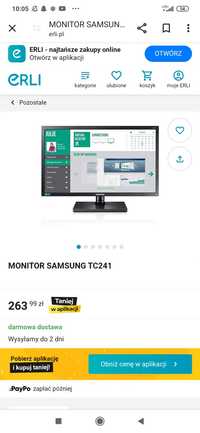 Monitor Samsung TC241 23,8" 60hz