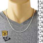 Srebrny Łańcuszek Męski SREBRO pr.925 Łańcuch 4mm Diamentowany