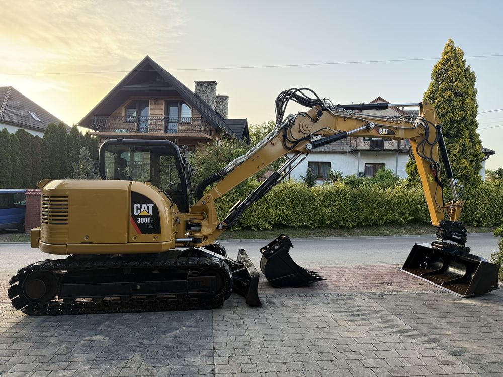 Minikoparka Caterpillar CAT 308 E2 VAH PowerTilt z Niemiec 3x łamane