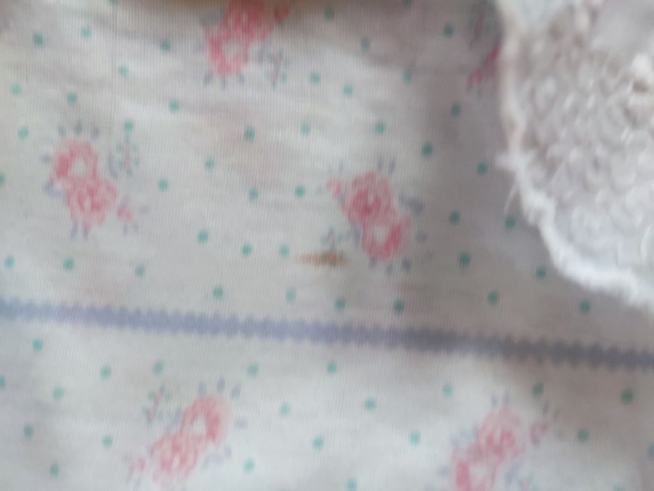 Koszula dla dziewczynki r. 110/116 retro vintage z haftowanym kołnierz