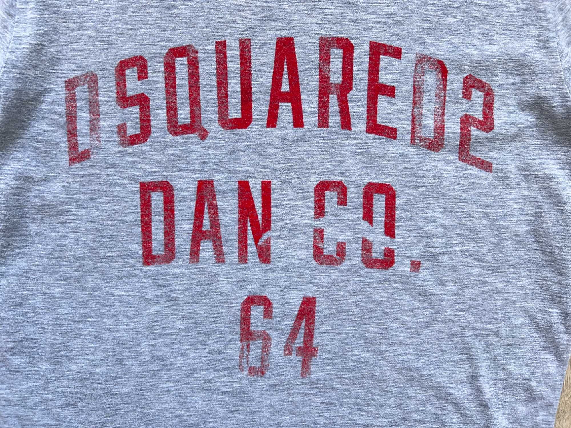 Dsquared2 чоловіча футболка біг лого оригінал діскваред сіра розмір S