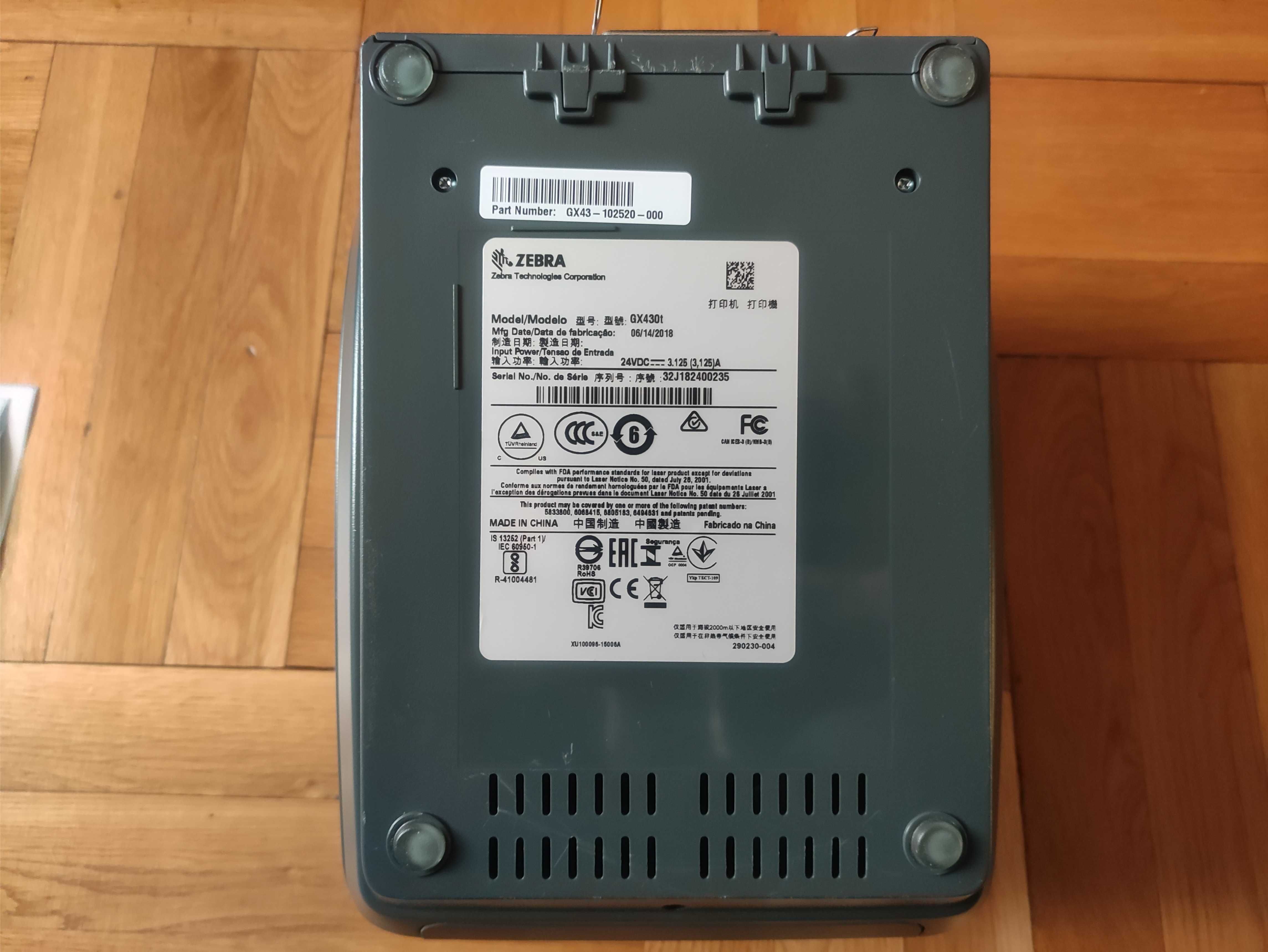 Drukarka Termiczna Termotransferowa Etykiet Zebra GX430t 300 DPI
