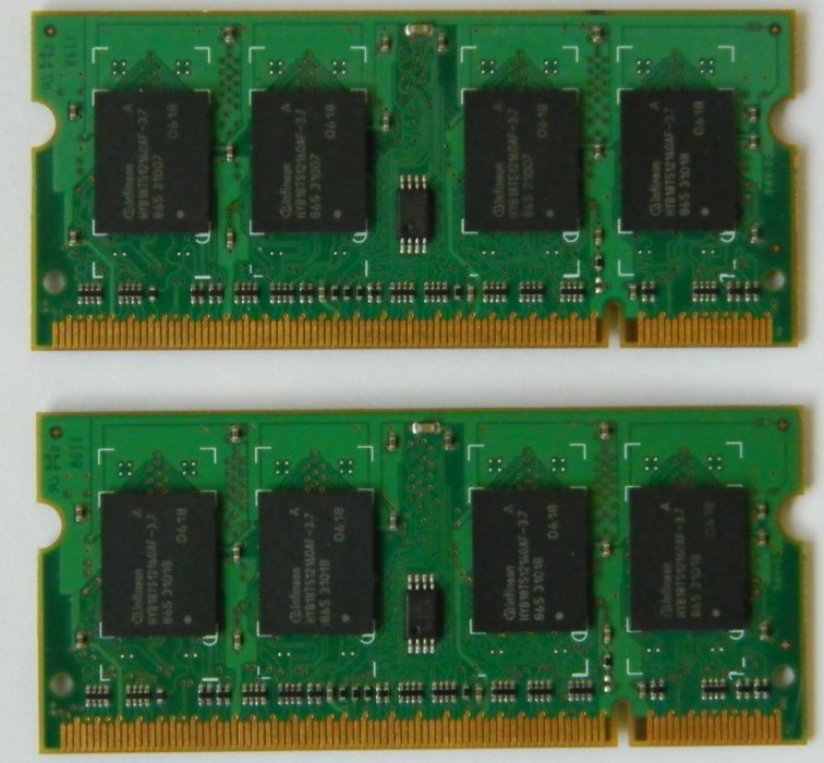 Память ноутбука DDR2 512MB - 2шт.