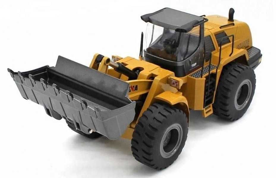 Carregadora 1/14 Alloy 10CH 2.4G Wheel Loader RTR Huina Hidráulica 7kg
