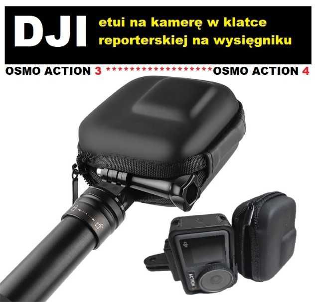 ETUI DJI OSMO ACTION 3/4 w klatce reporterskiej na wysięgniku