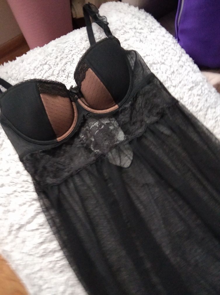 Czarna koszulka nocna S/M Ann Summers