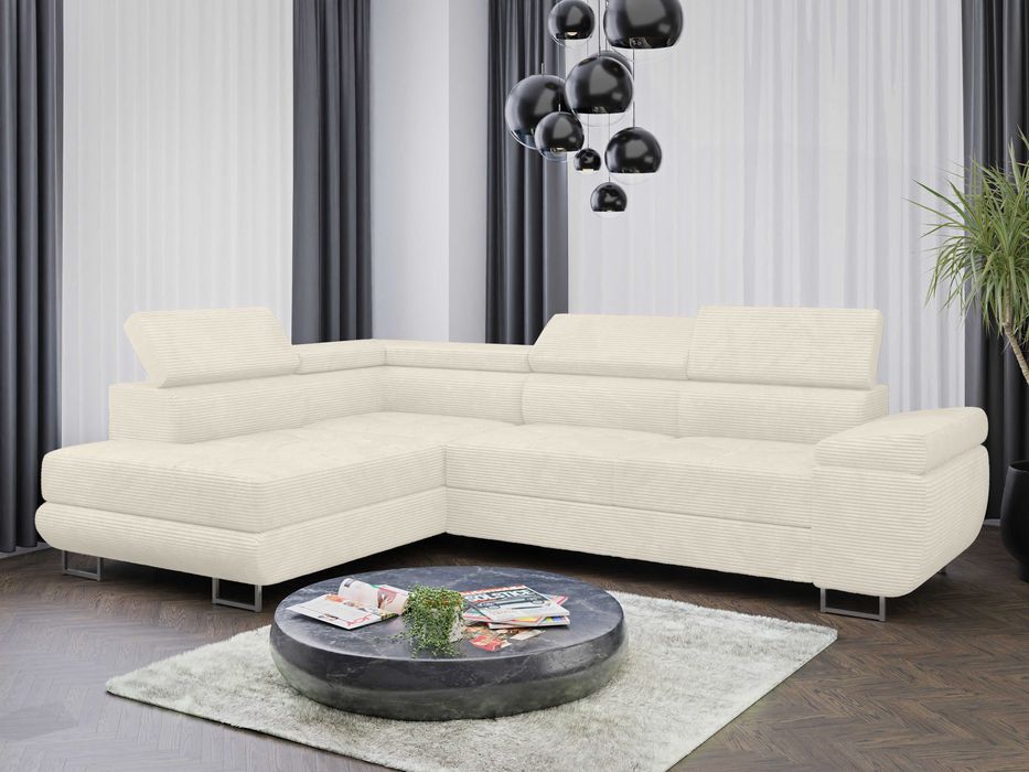 Narożnik Sofa Anton L funkcja spania delfin Cosmic 3 sprezyna falista