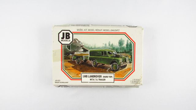 JB MODELS LWB Landrover Hard Top with G.S Trailer Samochód Model 1:76