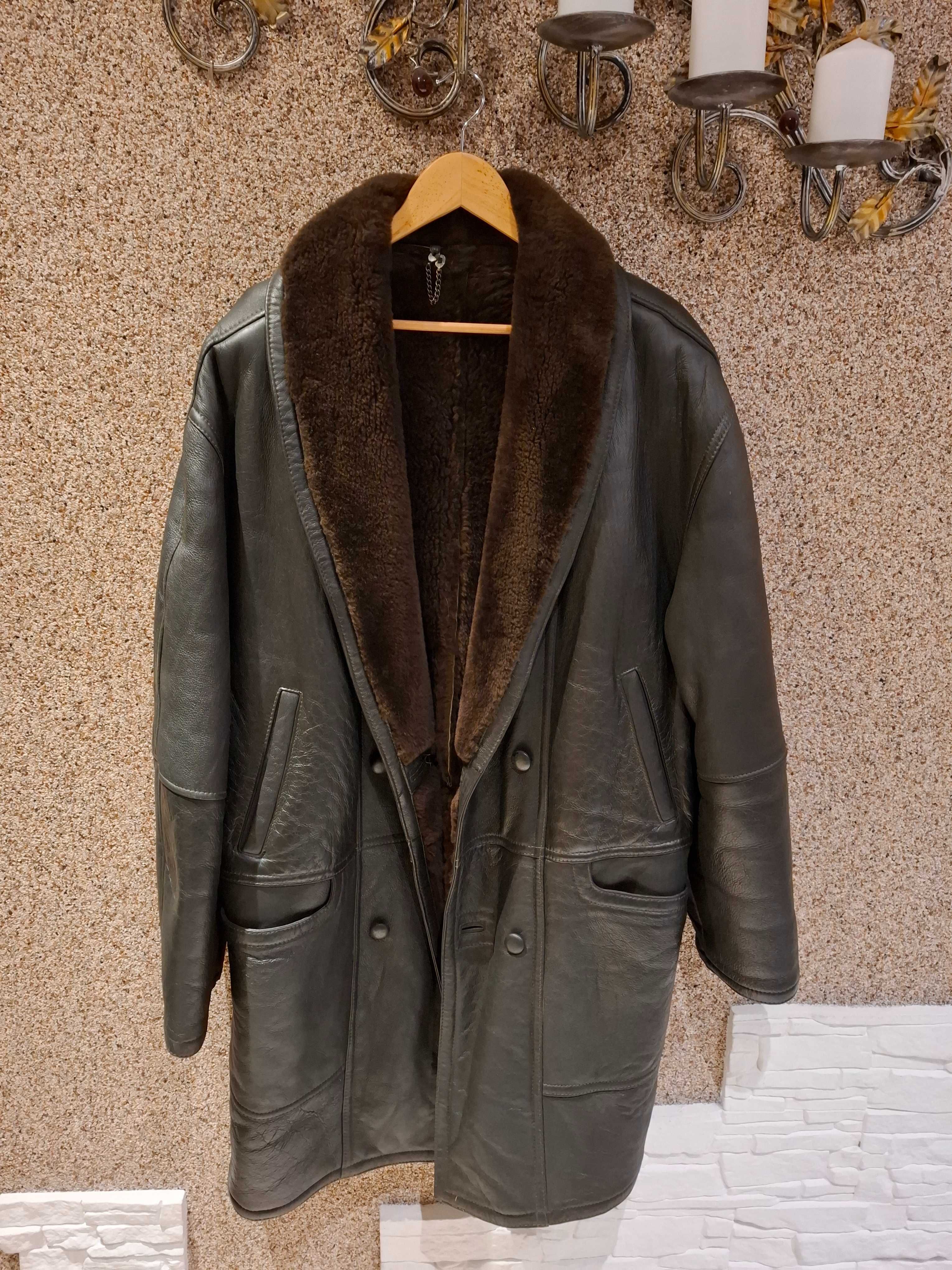 Дубленка мужская SHEARLING натуральная большой размер 54-56 (3XL/4XL)