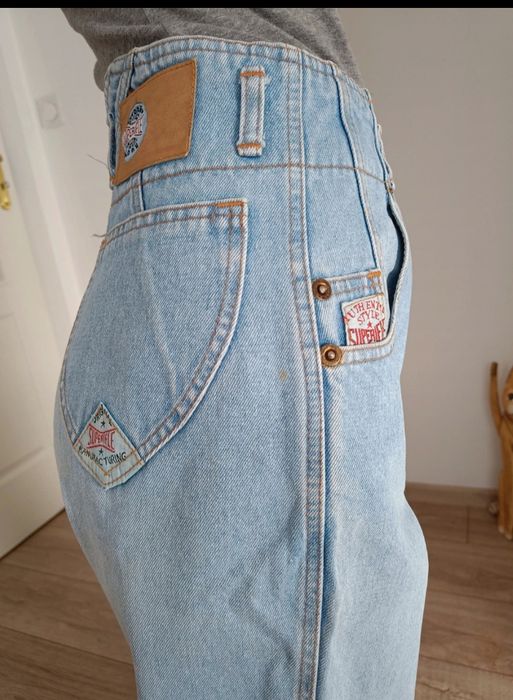 Vintage trade superifle mark denim jeansy proste szerokie 36 S