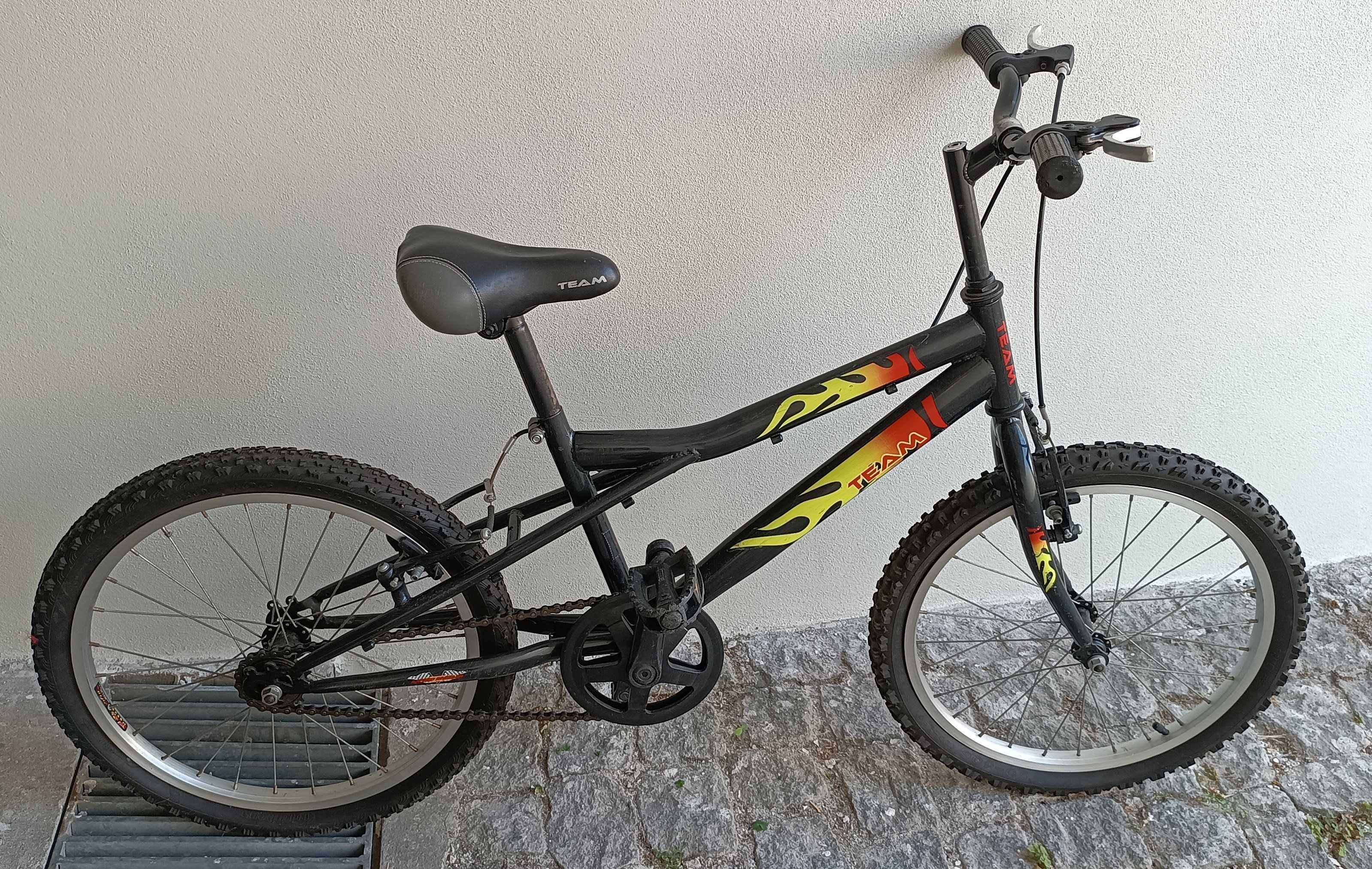 Bicicleta Criança/Jovem Roda 20" marca TEAM (usada)