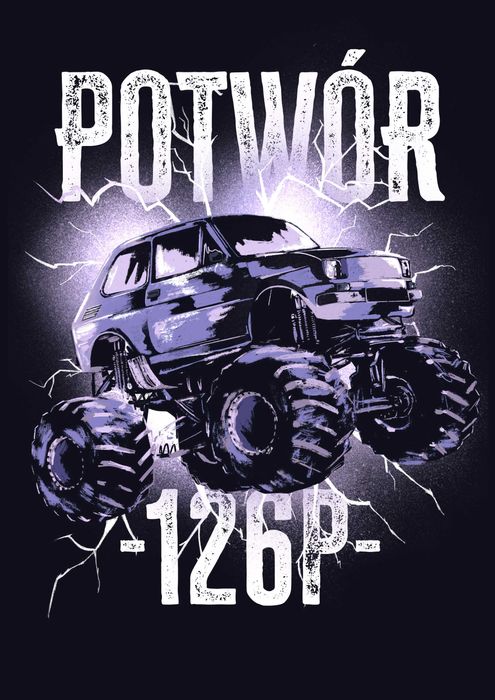 autorski plakat "potwór", różnie rozmiary - drezeladesign