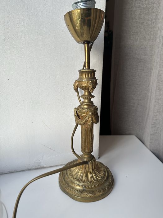 Stary świecznik mosiężny, lampa