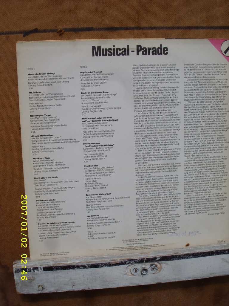17. Plyta gramofonowa ; Musical Parade [1] -- 1979 rok.