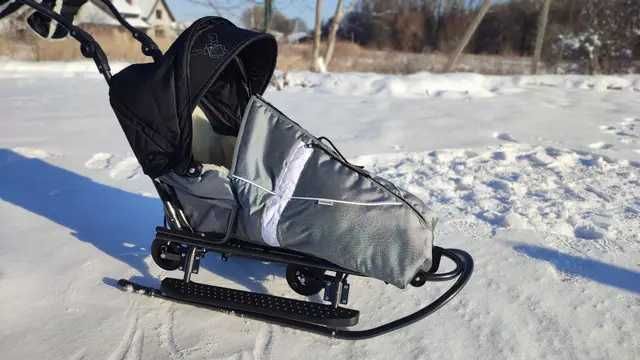 Санки SUPERVIP сани з колесами Rasper Delux Prampol 7w1 повний комплек