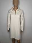 Dluga bluza H&M oversize ozdobny zamek bezowa