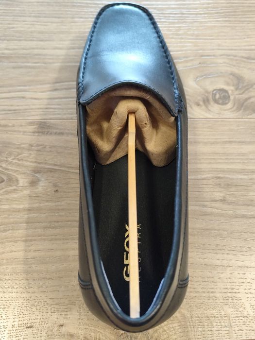 Mokasyny skórzane Geox U Ascanio B czarne skórzane skóra naturalna 41