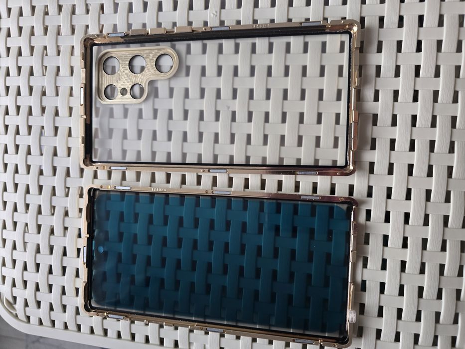 Etui do Samsung Galaxy S 24 Ultra Gold całe zamykane NOWE