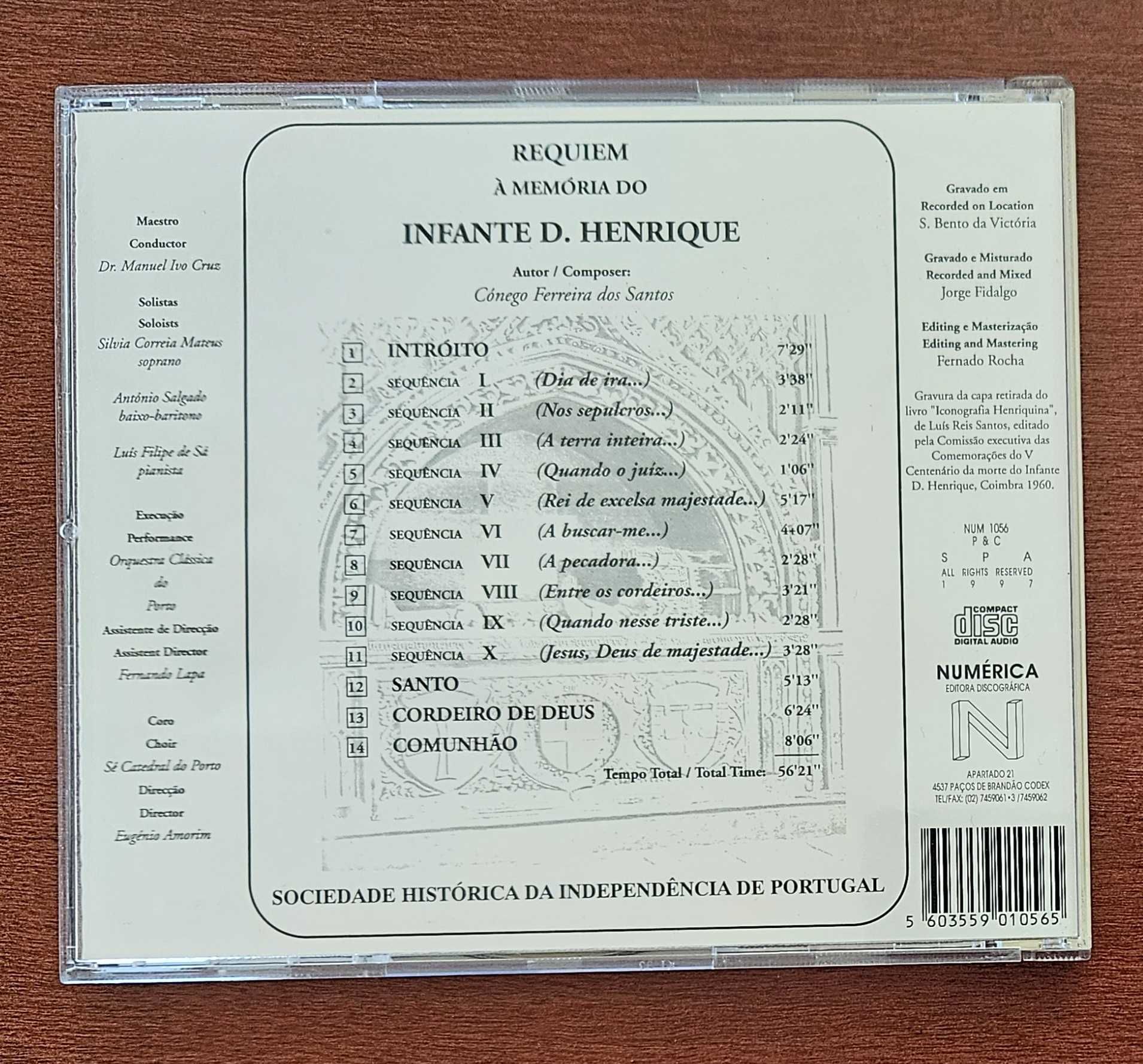 CD música classica - Requiem à Memória do Infante D Henrique
