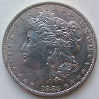 США 1 доллар 1883 о #1 Доллар Моргана Morgan Dollar Серебро