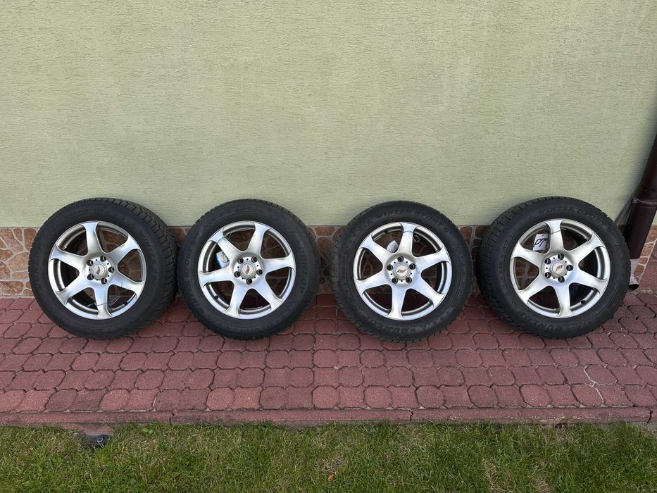 Felgi AEZ 17" 5x114,3 7J + opony zimowe Dunlop 225/60 R17 2023R