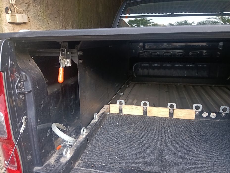 Overland Tampa caixa carga, plataforma deslizante, depósitos agua Ford