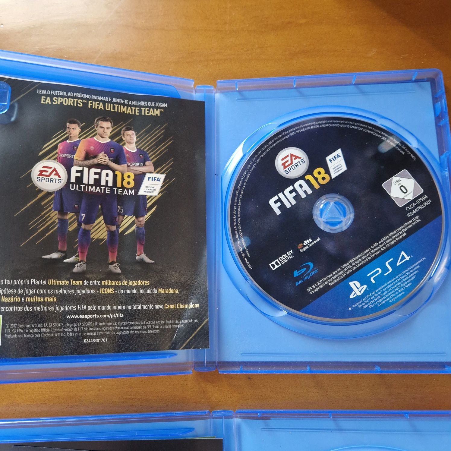 PS 4 cd's Fifa 18- Fifa 19 - PES 2018