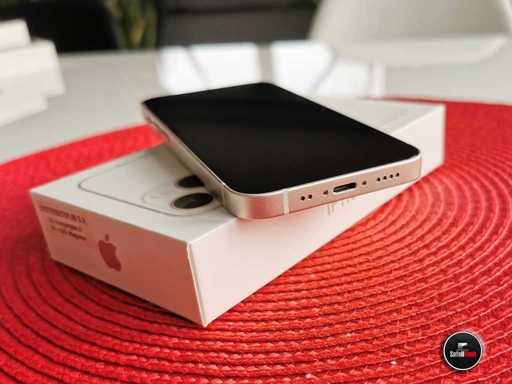 ŁADNY iPhone 13 Mini 128GB Biały - Bat. 83% - 100% sprawny KPL.