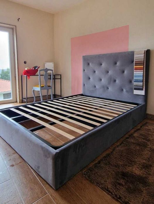 Camas De Casal Estofadas Top de Gama 190x140m Estrado Incluído 199€ !!