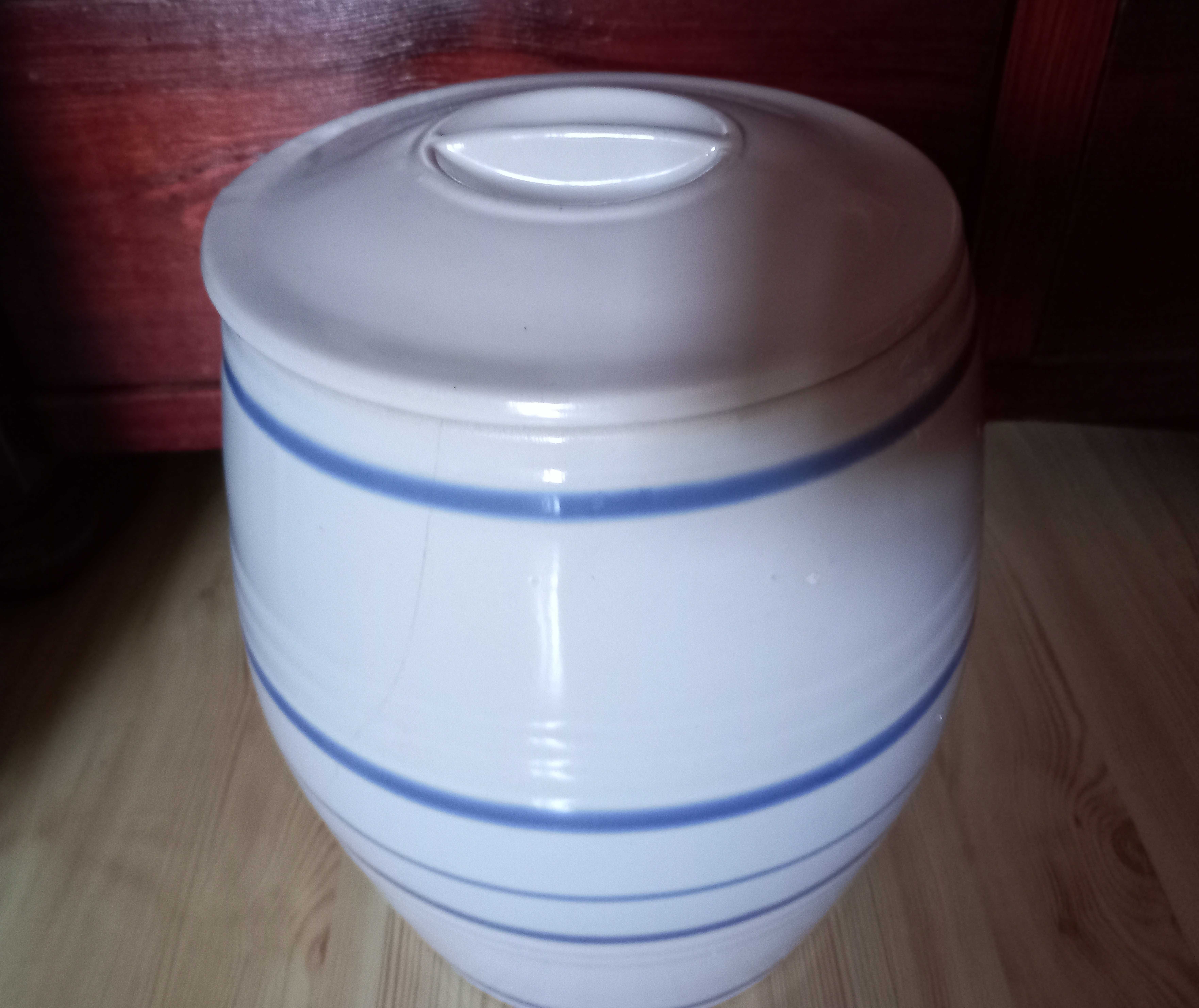Beczka beczułka ceramika Naczynie ceramiczne z przykrywką 9 L z ZSRR