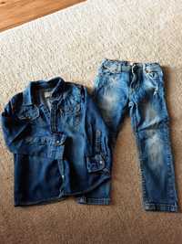 Spodnie jeans  i Koszula dżinsowa 104 Mango