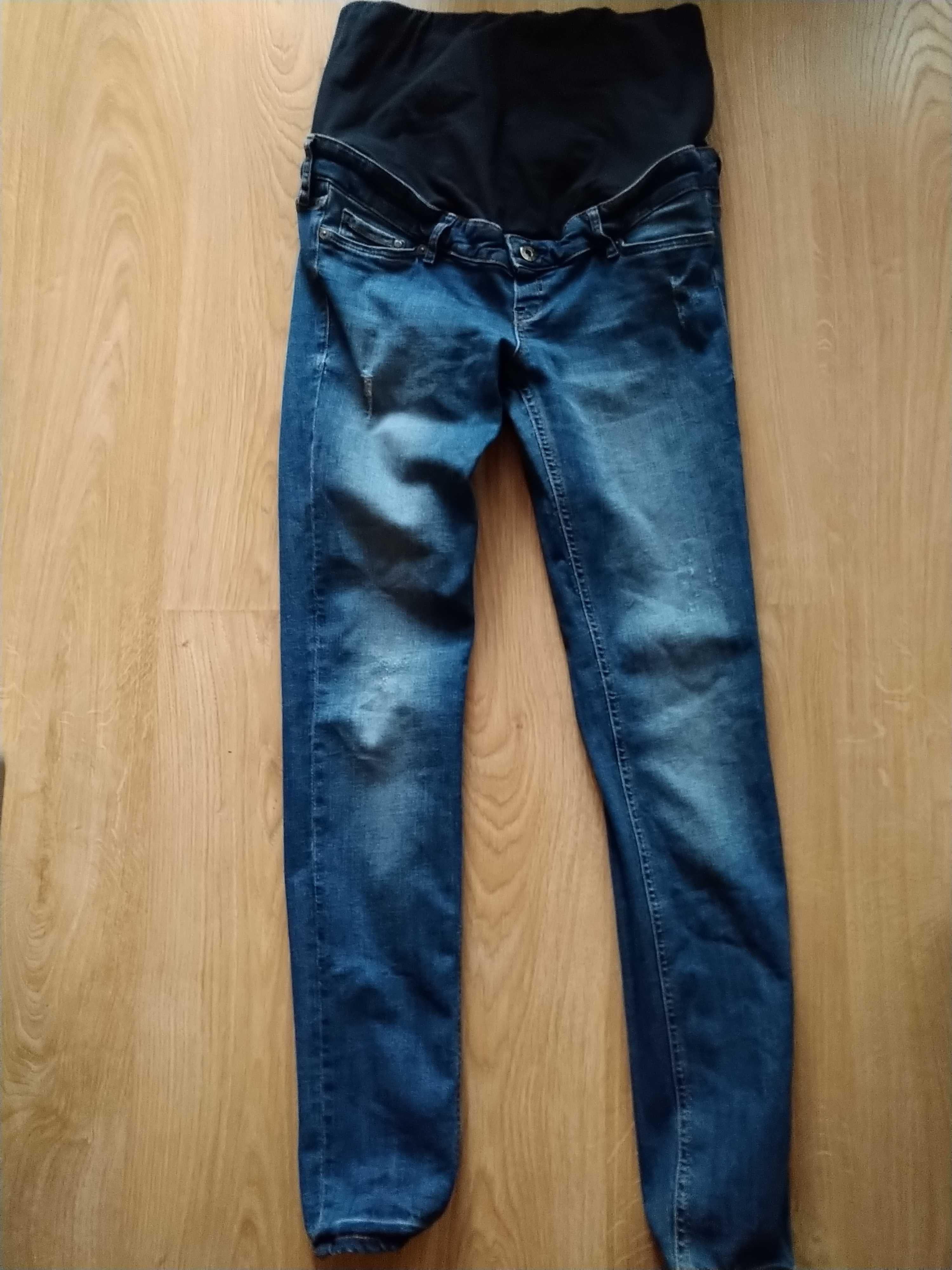 Spodnie ciążowe 2 pary, jeansy ciążowe, firmy h&m rozmiar 40