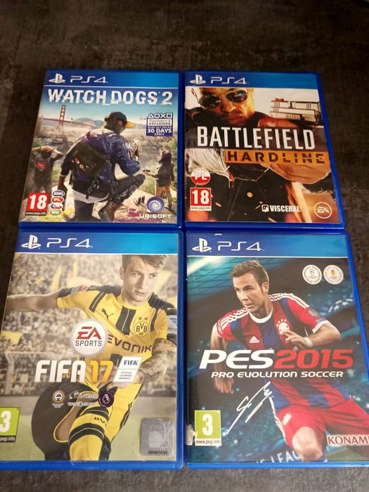Gry na Sony PS4 Battlefield Hardline Watch Dogs 2 FIFA PES