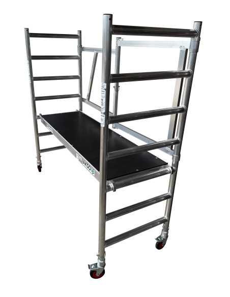 Rusztowanie Aluminiowe Jezdne Akso 0,75x1,90m Wysokość Robocza 3m