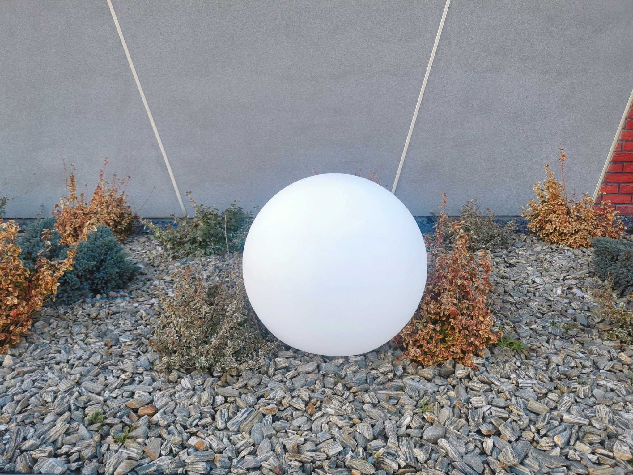 Kula ogrodowa biała 60cm + żarówka 9W E27 gratis - duża ilość