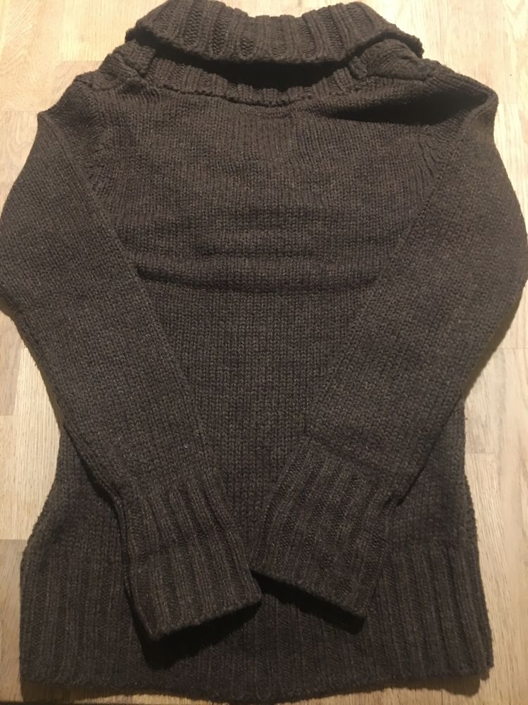 Sweterek brazowy h&m - nowy - wzór warkocz
