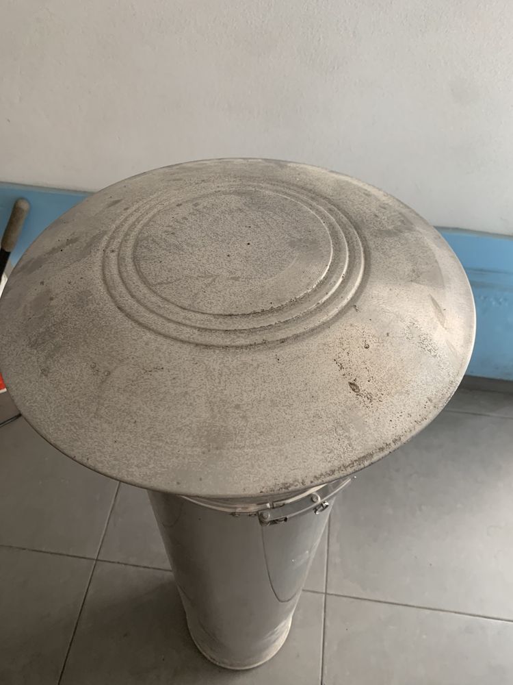 Tubo duplo de inox e saida fumos