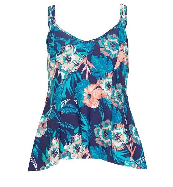 B.P.C tankini granatowe w kolorowe wzory 44.