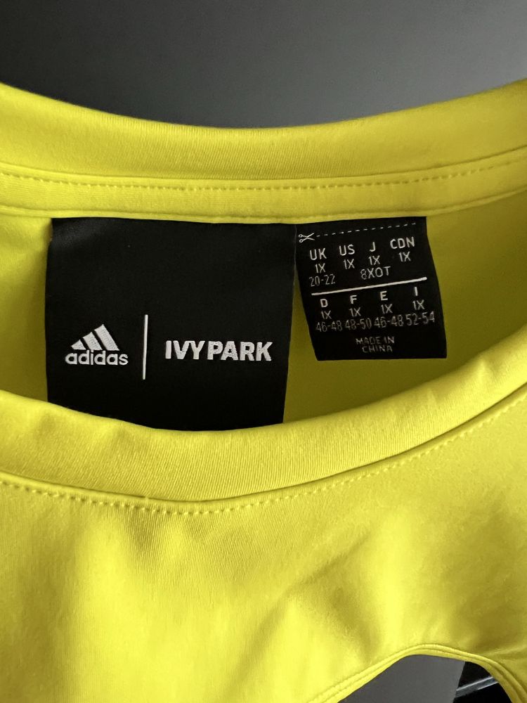 Adidas ivy park komplet top bluzka rękawy xxxxl neon nowy
