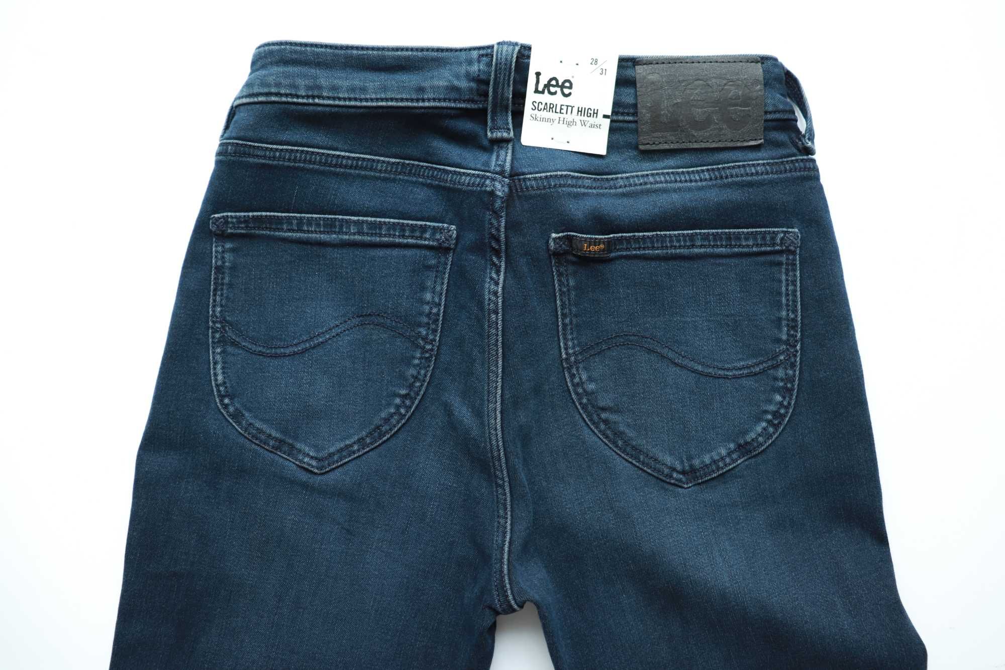 LEE SCARLETT HIGH W28 L31 damskie spodnie jeansy nowe skinny okazja