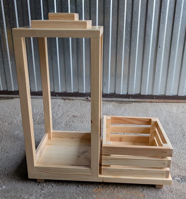 Lampion z doniczką Duży lakierowany 56 cm.