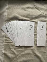 Numery stołów na studniowkę na ślub numery na stoły 1-18