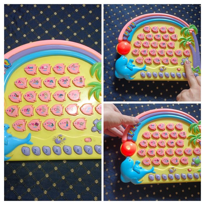 Абетка,Азбука-говорящая"Лiтери" "Слова" ""Звуки" "Цифри "