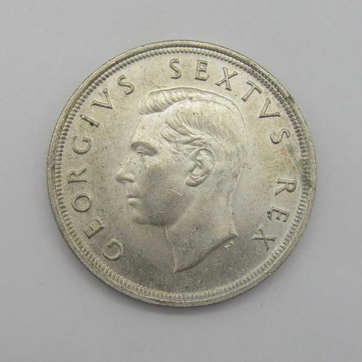 Coroa de prata de 5 xelins da União Sul-Africana de 1952