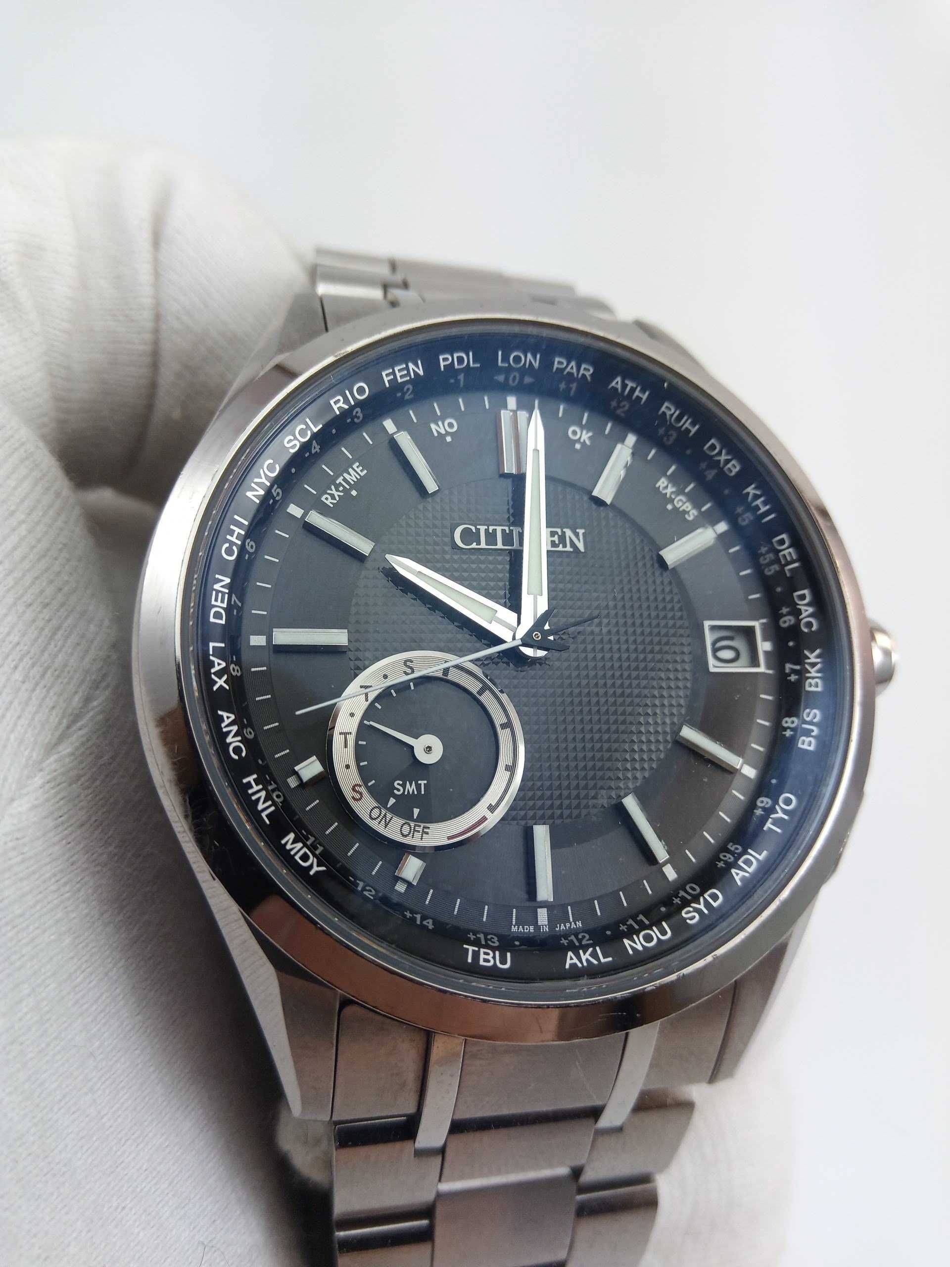 Часы Citizen GPS Attesa CC3010-51E Eco-Drive вечник титан сапфир
