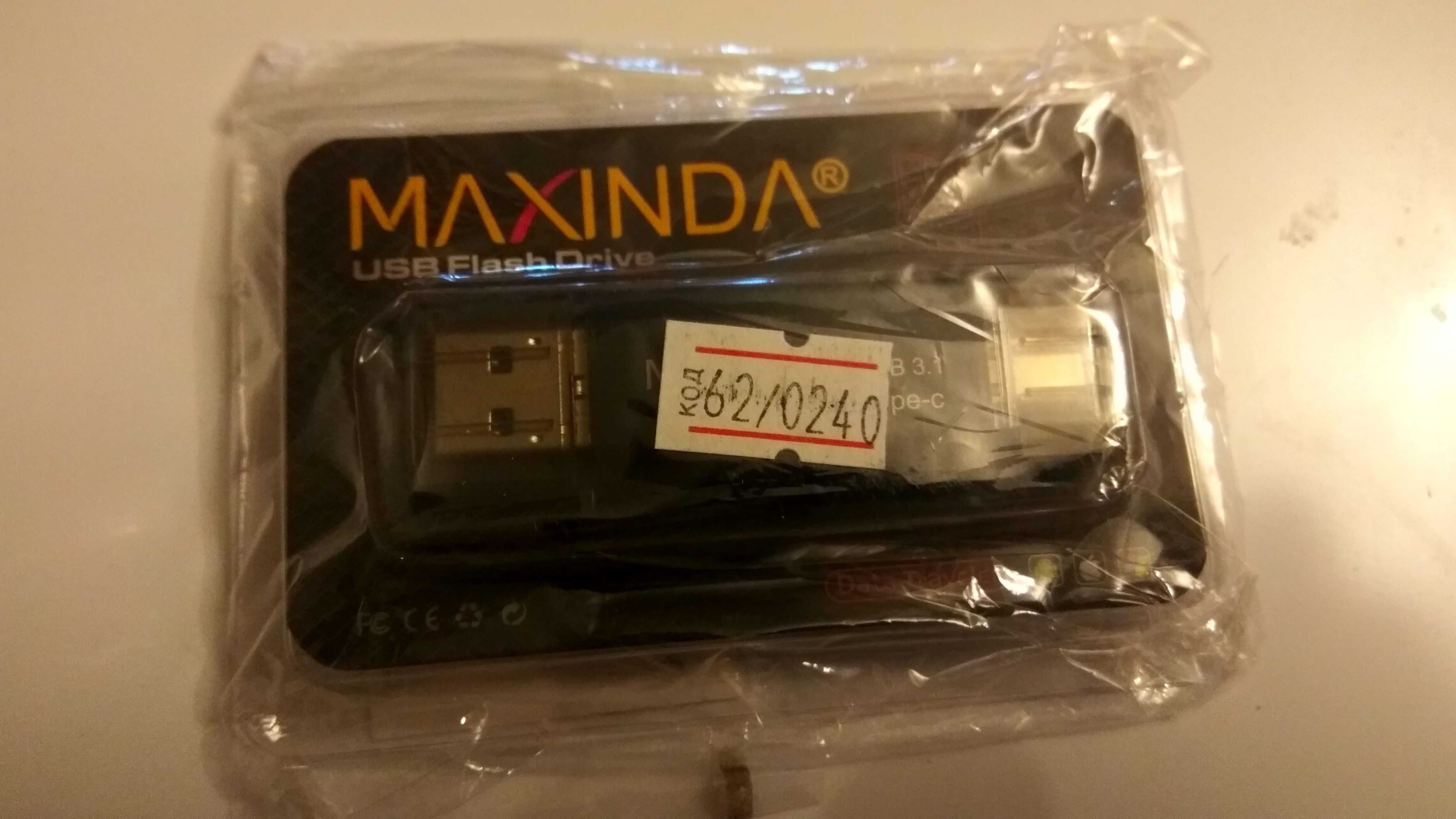 Флеш пам'ять MAXINDA 16GB USB 3.1 / Type C OTG темная